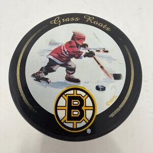Boston Bruins NHL Hockey Puck In Glas Co Grass Roots Official Licensed Slovakia
